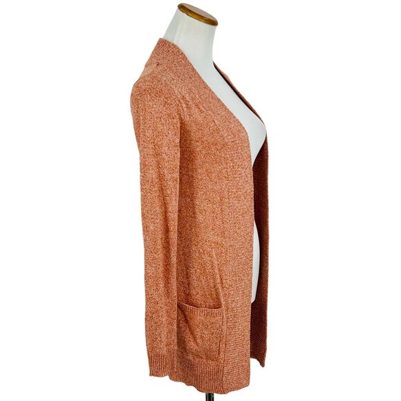Urban Outfitters Burnt Orange Open Front Ribbed Knit Cardigan Sweater • Cozycore - Picture 5 of 15